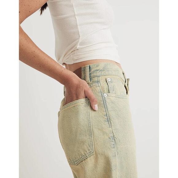 Madewell The Dadjean in Pale Daffodil  Acid Wash Edition Size 25 NWT πΌππΌ - Picture 5 of 10